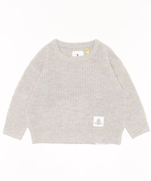 Smoothy（スムージー）の「SMOOTHY Mix Knit / スムージー ミックスニット（ニット/セーター・キッズ・サックスブルー/スモークピンク・LARGE/MEDIUM/X-LARGE/SMALL）」の5枚目の写真