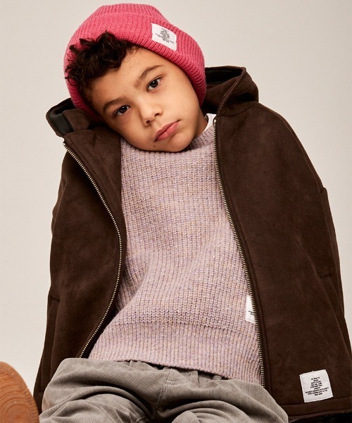 Smoothy（スムージー）の「SMOOTHY Mix Knit / スムージー ミックスニット（ニット/セーター・キッズ・サックスブルー/スモークピンク・LARGE/MEDIUM/X-LARGE/SMALL）」の12枚目の写真