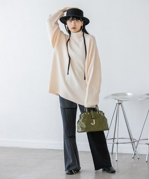 JEANASIS（ジーナシス）の「フェルトカンカンハット/171202（ハット・レディース・ブラック/ライトブラウン・FREE）」の10枚目の写真