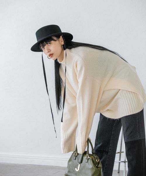 JEANASIS（ジーナシス）の「フェルトカンカンハット/171202（ハット・レディース・ブラック/ライトブラウン・FREE）」の11枚目の写真