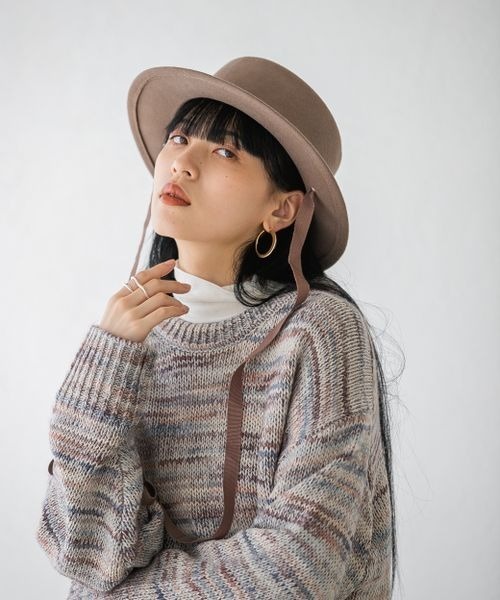 JEANASIS（ジーナシス）の「フェルトカンカンハット/171202（ハット・レディース・ブラック/ライトブラウン・FREE）」の15枚目の写真