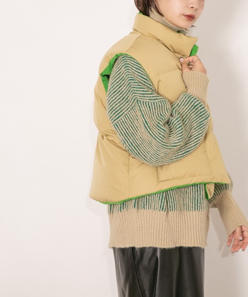KBF(ケイビーエフ)の「リバーシブルグリーンダウンベスト(ダウンベスト・レディース・ベージュ/ブラウン・ONE)」の17枚目の写真