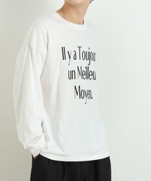【S-XXL】三段ロゴプリントビッグシルエットカットソー