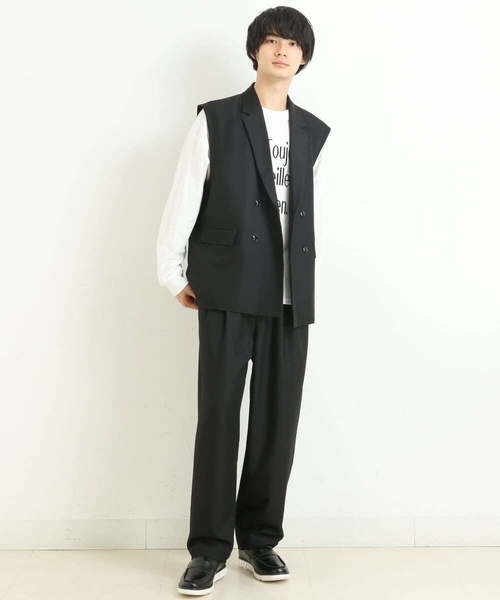 a.v.v(アーヴェヴェ)の「【S-XXL】三段ロゴプリントビッグシルエットカットソー(Tシャツ/カットソー・メンズ・ホワイト・48/46/52/50/44)」の21枚目の写真
