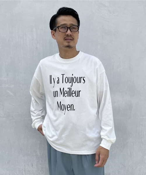 a.v.v(アーヴェヴェ)の「【S-XXL】三段ロゴプリントビッグシルエットカットソー(Tシャツ/カットソー・メンズ・ホワイト・48/46/52/50/44)」の7枚目の写真