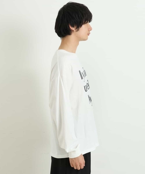 a.v.v(アーヴェヴェ)の「【S-XXL】三段ロゴプリントビッグシルエットカットソー(Tシャツ/カットソー・メンズ・ホワイト・48/46/52/50/44)」の9枚目の写真