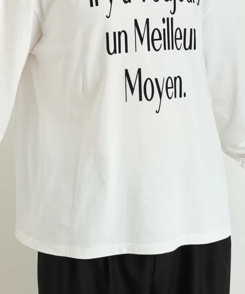 a.v.v(アーヴェヴェ)の「【S-XXL】三段ロゴプリントビッグシルエットカットソー(Tシャツ/カットソー・メンズ・ホワイト・48/46/52/50/44)」の13枚目の写真