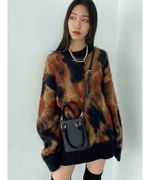 EMODA（エモダ）の「ルーズオーバーニット（ニット/セーター・レディース・ブラック/ピンク/その他/その他1・FREE）」の4枚目の写真