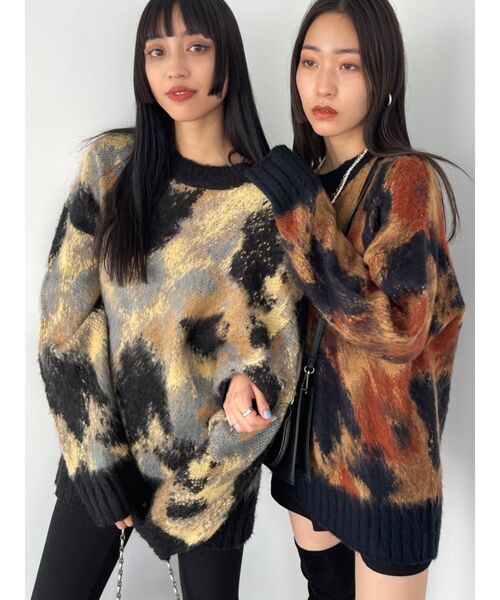 EMODA（エモダ）の「ルーズオーバーニット（ニット/セーター・レディース・ブラック/ピンク/その他/その他1・FREE）」の5枚目の写真