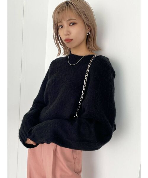 EMODA（エモダ）の「ルーズオーバーニット（ニット/セーター・レディース・ブラック/ピンク/その他/その他1・FREE）」の14枚目の写真