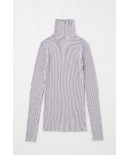 MOUSSY（マウジー）の「【新色追加】TURTLE RIB ニット（ニット/セーター・レディース・ブラック/ライトベージュ/オレンジ/パープル/オフホワイト/ライトグリーン/ライトピンク・FREE）」の6枚目の写真