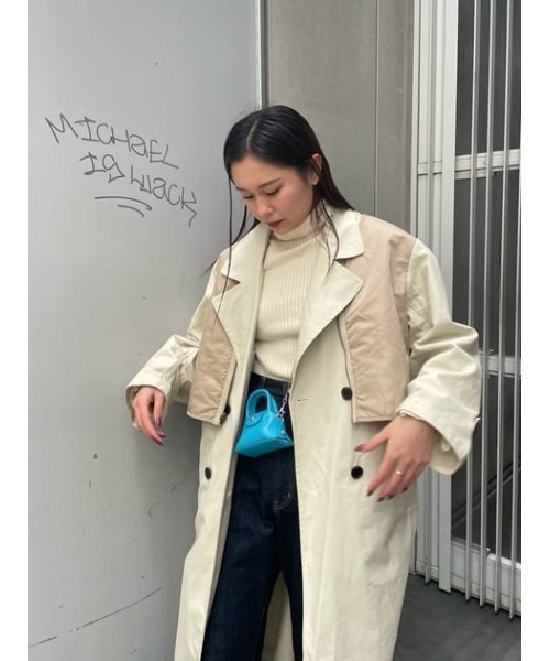 MOUSSY（マウジー）の「【新色追加】TURTLE RIB ニット（ニット/セーター・レディース・ブラック/ライトベージュ/オレンジ/パープル/オフホワイト/ライトグリーン/ライトピンク・FREE）」の11枚目の写真