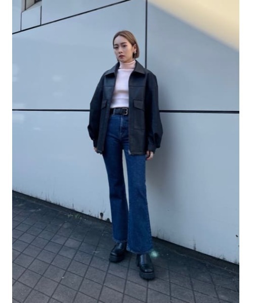 MOUSSY（マウジー）の「【新色追加】TURTLE RIB ニット（ニット/セーター・レディース・ブラック/ライトベージュ/オレンジ/パープル/オフホワイト/ライトグリーン/ライトピンク・FREE）」の20枚目の写真