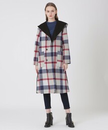 クレストブリッジチェックダブルフェイスロングコートを使った
