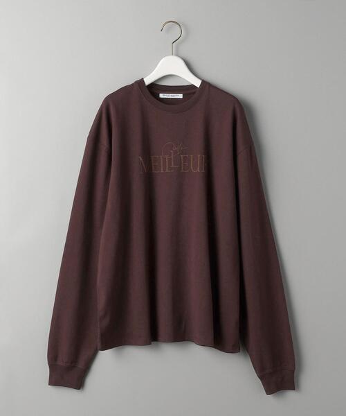 BEAUTY&YOUTH UNITED ARROWS（ビューティーアンドユースユナイテッドアローズ）の「フロッキーロゴプリント ロングスリーブ Tシャツ（Tシャツ/カットソー・レディース・ダークブラウン・FREE）」の8枚目の写真