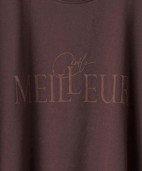 BEAUTY&YOUTH UNITED ARROWS（ビューティーアンドユースユナイテッドアローズ）の「フロッキーロゴプリント ロングスリーブ Tシャツ（Tシャツ/カットソー・レディース・ダークブラウン・FREE）」の11枚目の写真