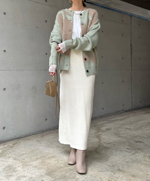 DouDou（ドゥドゥ）の「【WEB限定】アトラスニットカーディガン（カーディガン/ボレロ・レディース・ライトグレー/ブラウン/グリーン・FREE）」の13枚目の写真