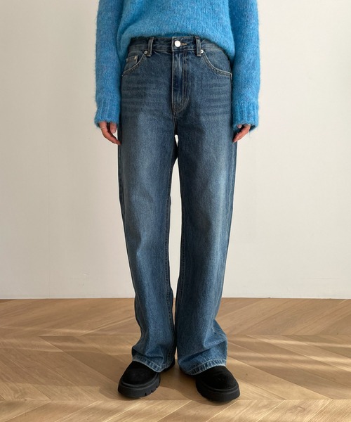 CANAL JEAN(キャナルジーン)の「El mar ワイドストレートデニム(デニムパンツ・レディース・ブルー・SMALL/MEDIUM)」の3枚目の写真