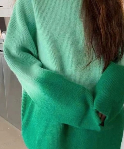 Dalfwin(ダールフィン)の「グラデーションビッグニットプルオーバー(ニット/セーター・レディース・ピンク/グリーン/グレー/ブルー・FREE)」の6枚目の写真