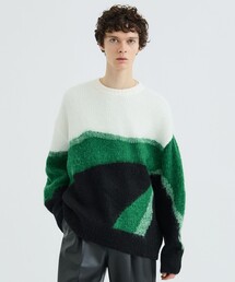 LiNoH | ALPACA ART GRAPHIC KNIT/アルパカ アート グラフィックニット(ニット/セーター)
