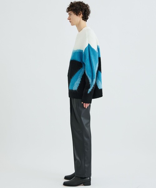 LiNoH（リノー）の「ALPACA ART GRAPHIC KNIT/アルパカ アート グラフィックニット（ニット/セーター・メンズ・ブルー/グリーン/グレイッシュベージュ・1/2）」の15枚目の写真