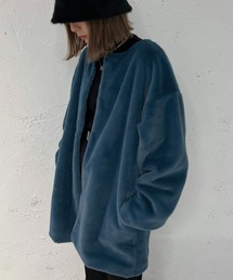 ノーカラーフェイクファーコート【ZOZOTOWN限定アイテム】