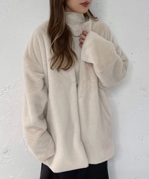 apres jour mignon | ノーカラーフェイクファーコート【ZOZOTOWN限定アイテム】(その他アウター)