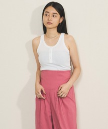audrey and john wad | 強撚フライスヘンリーネックタンクトップ -手洗い可-(タンクトップ)