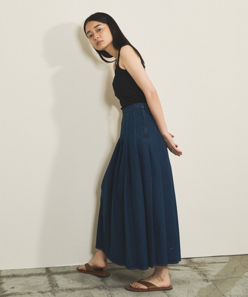 audrey and john wad（オードリーアンドジョンワッド）の「強撚フライスヘンリーネックタンクトップ -手洗い可-（タンクトップ・レディース・ライラック/ブラック/ライトグリーン/ホワイト・FREE）」の8枚目の写真