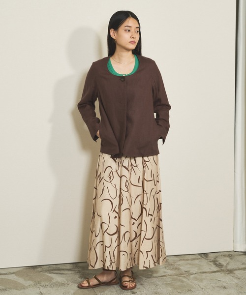 audrey and john wad（オードリーアンドジョンワッド）の「強撚フライスヘンリーネックタンクトップ -手洗い可-（タンクトップ・レディース・ライラック/ブラック/ライトグリーン/ホワイト・FREE）」の16枚目の写真