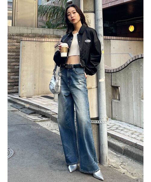 EMODA(エモダ)の「ムードヴィンテージルーズジーンズ(デニムパンツ・レディース・ブラック/ブルー・SMALL/MEDIUM)」の8枚目の写真