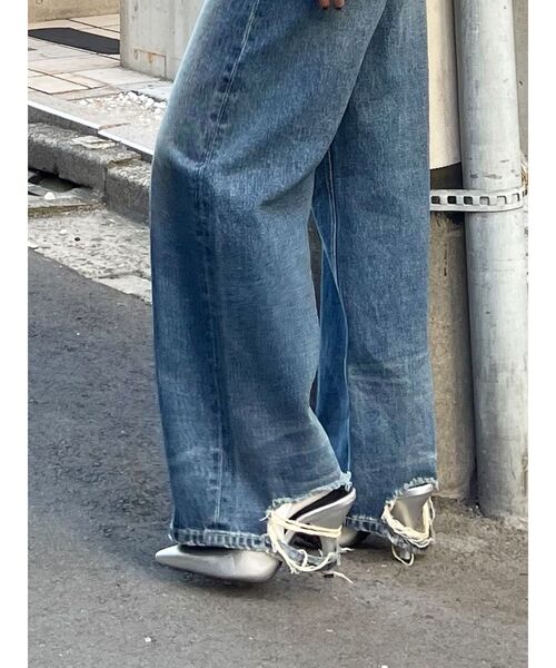 EMODA(エモダ)の「ムードヴィンテージルーズジーンズ(デニムパンツ・レディース・ブラック/ブルー・SMALL/MEDIUM)」の9枚目の写真