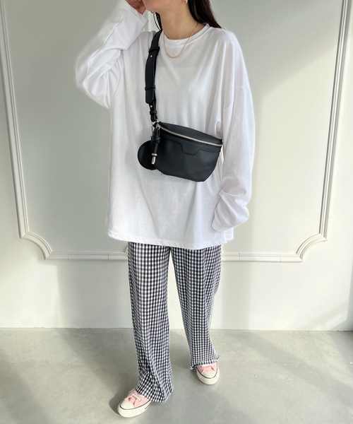 MYMOOD.（マイムード）の「ギンガムチェックプリーツワイドパンツ（その他パンツ・レディース・ブラック/グリーン・FREE）」の16枚目の写真