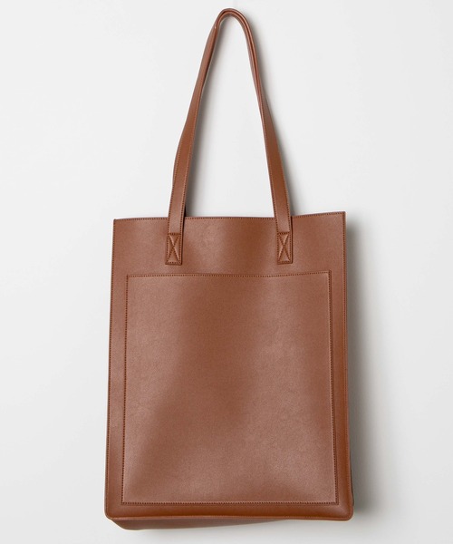 WEGO（ウィゴー）の「WEGO/PUスクエアトート（トートバッグ・レディース・ブラック/ブラウン・FREE）」の15枚目の写真