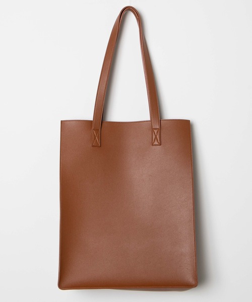 WEGO（ウィゴー）の「WEGO/PUスクエアトート（トートバッグ・レディース・ブラック/ブラウン・FREE）」の14枚目の写真