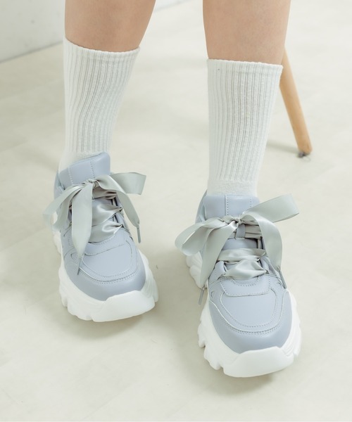 リボン厚底スニーカー 1031130030（スニーカー）｜OLIVE des