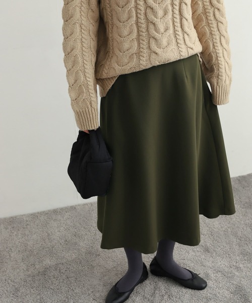 URBAN RESEARCH DOORS（アーバンリサーチドアーズ）の「ミディフレアスカート（スカート・レディース・ブラック/ブラウン/オリーブ・MEDIUM）」の3枚目の写真