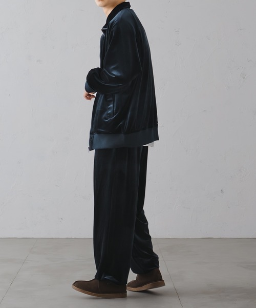 epnok（エプノック）の「ベロアルーズトラックパンツ/Velour Loose Track Pants（その他パンツ・メンズ・ブラウン/ネイビー・MEDIUM/LARGE）」の7枚目の写真