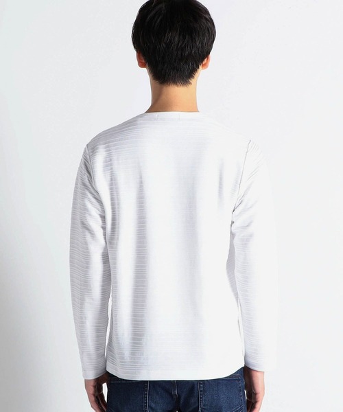 HIDEAWAYS NICOLE（ハイダウェイニコル）の「アラカルトＶネックカットソー（Tシャツ/カットソー・メンズ・ホワイト系その他/オフホワイト/ボルドー/ブラック・MEDIUM/LARGE/X-LARGE）」の6枚目の写真