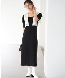 『美品』CELFORD　セーラー縁取り白ワンピース　36サイズ 71518379b_b_18_215.jpg