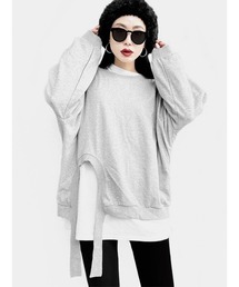 Design hem volume sleeve sweat(Ai select) / デザインヘムボリュームスリーブスウェット