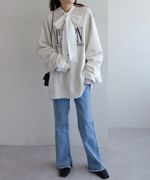 DISCOAT（ディスコート）の「【前後2WAY】ブロードボウタイブラウス（シャツ/ブラウス・レディース・オフホワイト/サックスブルー・FREE）」の17枚目の写真