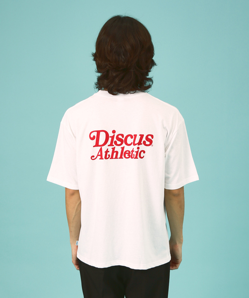 DISCUS ATHLETIC(ディスカス アスレチック)の「【DISCUS/ディスカス】バックプリントTシャツ/ワンポイントTシャツ(Tシャツ/カットソー・メンズ・ホワイト/ネイビー・M/L/XL)」の6枚目の写真