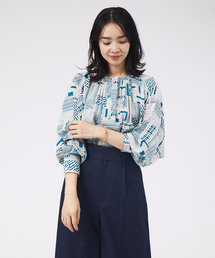 qualite | 《セットアップ対応》ジオメパッチワークプリントブラウス(シャツ/ブラウス)