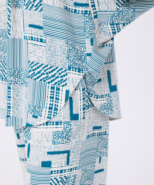 qualite（カリテ）の「《セットアップ対応》ジオメパッチワークプリントブラウス（シャツ/ブラウス・レディース・グリーン・フリー）」の9枚目の写真