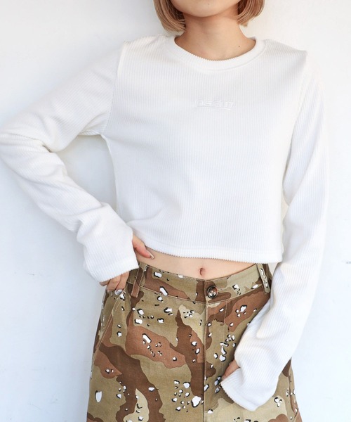 PBLIM（ページボーイリム）の「PAGEBOYLIM/フィンガーホールインナー（Tシャツ/カットソー・レディース・ブラック/レッド/オフホワイト・FREE）」の11枚目の写真