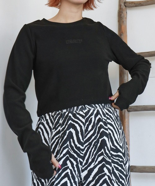 PBLIM（ページボーイリム）の「PAGEBOYLIM/フィンガーホールインナー（Tシャツ/カットソー・レディース・ブラック/レッド/オフホワイト・FREE）」の17枚目の写真