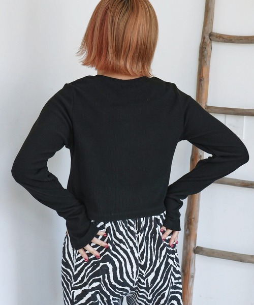 PBLIM（ページボーイリム）の「PAGEBOYLIM/フィンガーホールインナー（Tシャツ/カットソー・レディース・ブラック/レッド/オフホワイト・FREE）」の18枚目の写真