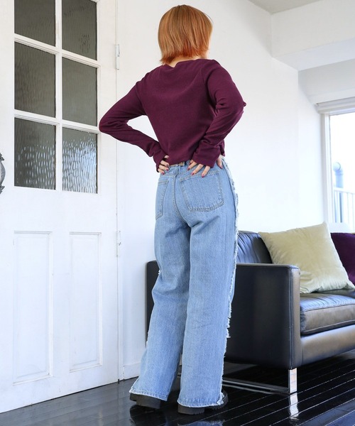 PBLIM（ページボーイリム）の「PAGEBOYLIM/フィンガーホールインナー（Tシャツ/カットソー・レディース・ブラック/レッド/オフホワイト・FREE）」の20枚目の写真