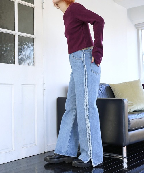 PBLIM（ページボーイリム）の「PAGEBOYLIM/フィンガーホールインナー（Tシャツ/カットソー・レディース・ブラック/レッド/オフホワイト・FREE）」の21枚目の写真